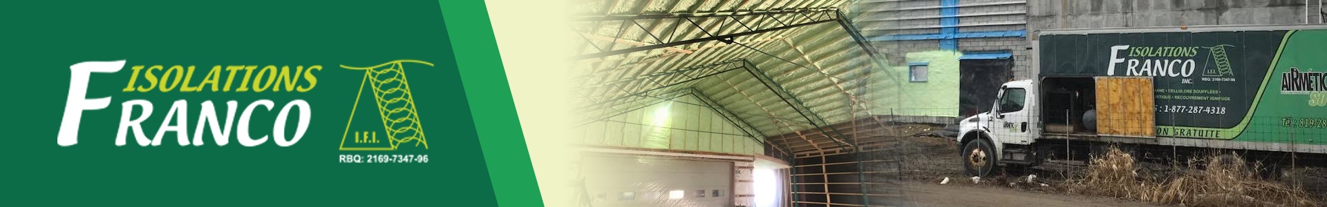 Isolation agricole à Laurier-Station par Isolation Franco – mousse giclée en action Travaux d’isolation de bâtiment agricole par mousse de polyuréthane – chantier réalisé par Isolations Franco au Centre-du-Québec et à Laurier-Station