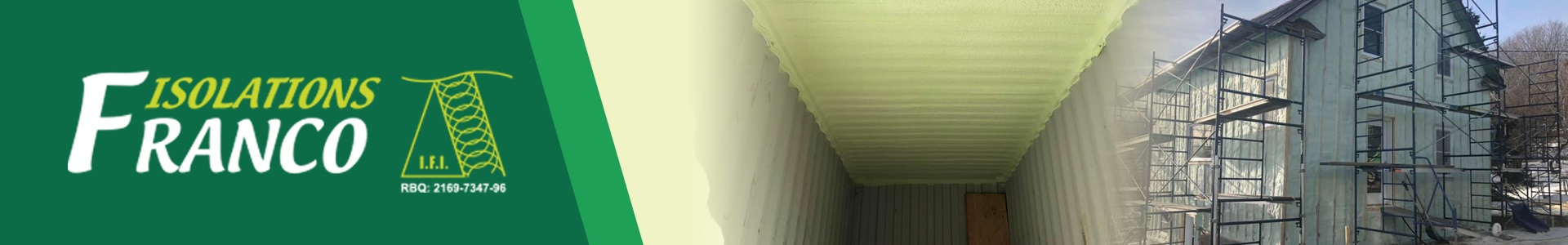 Isolation mousse d’uréthane dans une maison à Princeville – Chantier Isolation Franco Isolation à la mousse de polyuréthane dans un conteneur et une maison résidentielle – travaux réalisés par Isolations Franco à Princeville et Centre-du-Québec