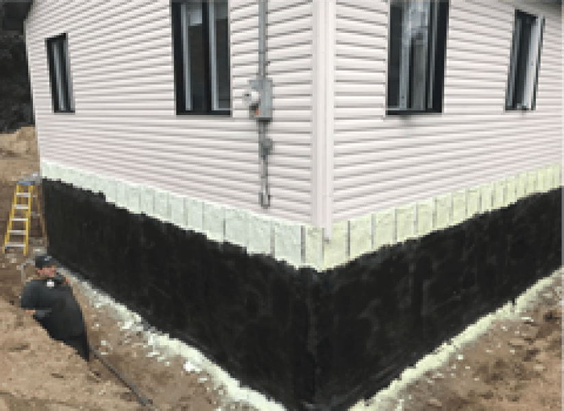 Isolation à la mousse d’uréthane sur fondation résidentielle à Lévis – réalisée par Isolations Franco